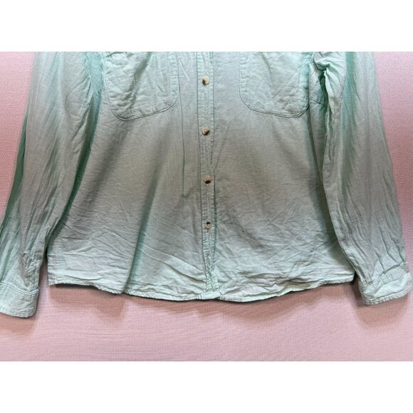 Sonoma Women's The Everyday Linen Shirt Button Up Size L Mint Green - Picture 6 of 11